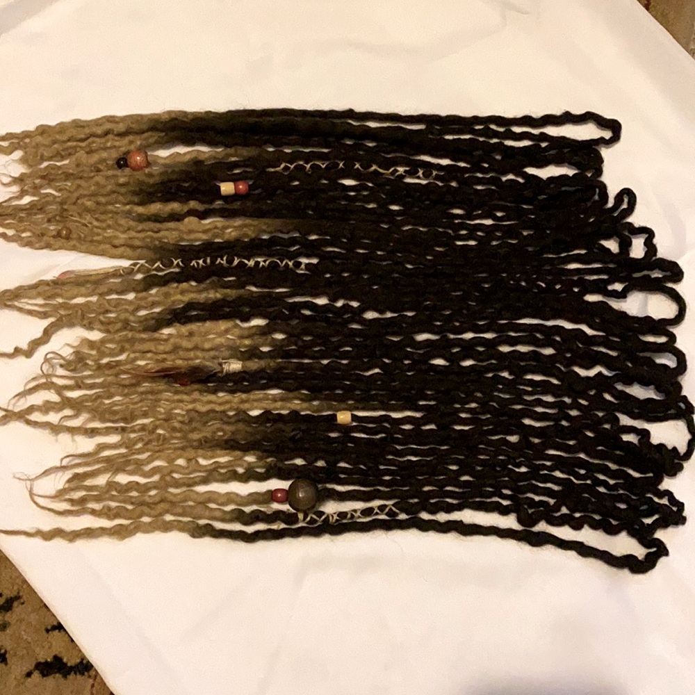 Double ended wool dread extensions